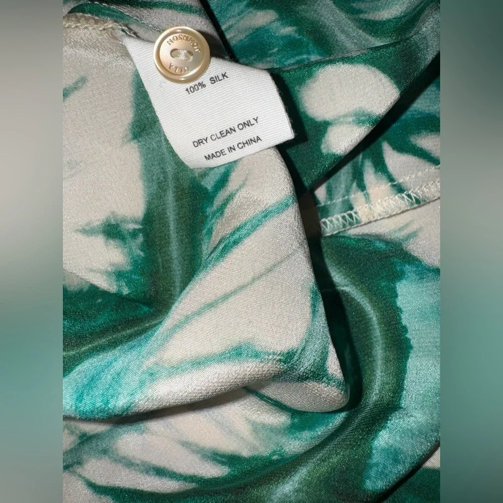 NEW Ulla Johnson Ines Puff Sleeve Silk Maxi green Dress sz 2 - Picture 7 of 9